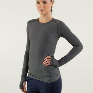 Lululemon Long Sleeve Striped Run Swiftly